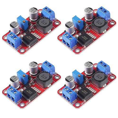 4PCS XL6019 5A Step Up Power Module, Adjustable DC-DC 3.3V-35V to 5V 6V 9V 12V 24V Voltage Regulator Power Modules Boost Module