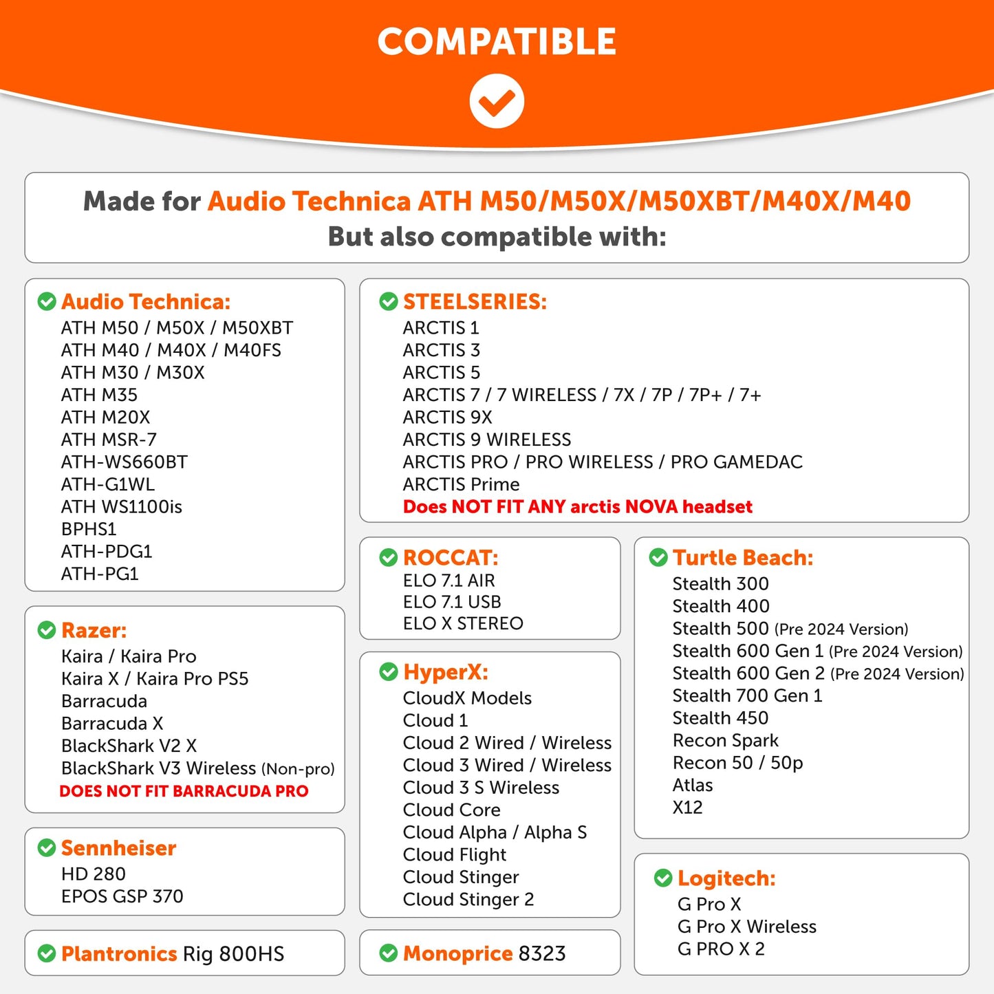 WC Freeze Cooling Gel Earpads - Compatible with HyperX Cloud, Steelseries Arctis, ATH M50X, G Pro X & More - Major Comfort Upgrade & Cooler for Longer
