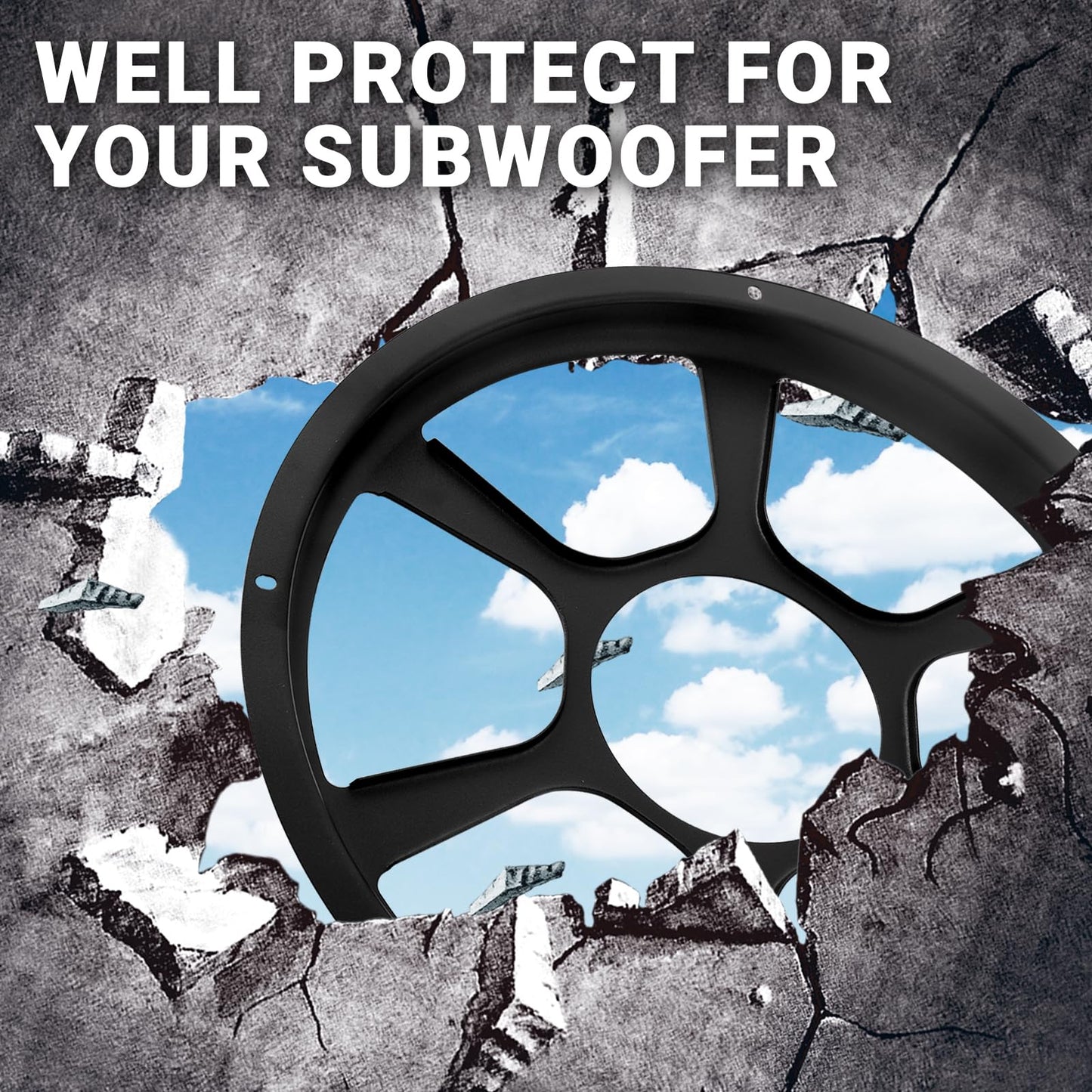 AICARS 12'' Speaker Grill Cover 12 Inch Diameter Iron Speaker Subwoofer Grill Protective Cover