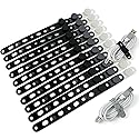 Lantellex 30Pcs Silicone Cable Ties, Office Desk Organizer Accessories, Reusable Wire Ties Management with Lock Buckle, Adjustable Charger Cable Strap
