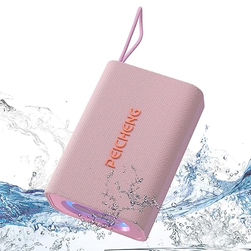 PEICHENG Speaker, Portable Wireless Bluetooth Speakers, Waterproof Loud Stereo Sound with RGB Lights TWS Paire Long Playtime for Home/Party/Outdoor