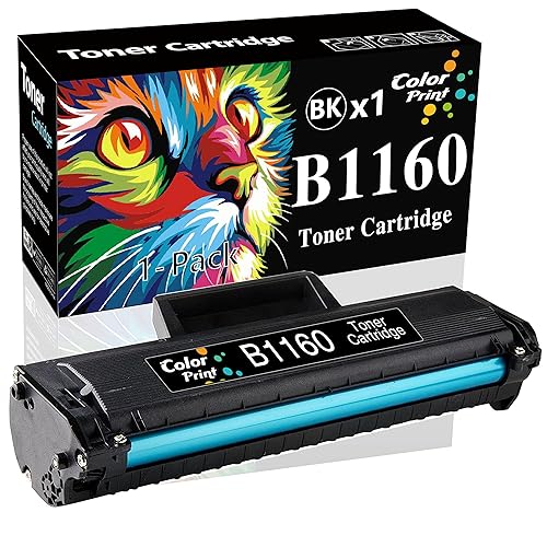 1-Pack ColorPrint Compatible B1160 Toner Cartridge Replacement for Dell B1160W 1160 Work with YK1PM 331-7335 HF44N HF442 B1163W B1165NFW Mono Laser