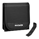 NEEWER 67mm Filter Case, Trifold Foldable Splash Resistant Protective Carry Pouch Storage Bag Accessories, Holds Up to Three 67mm Round Camera Lens