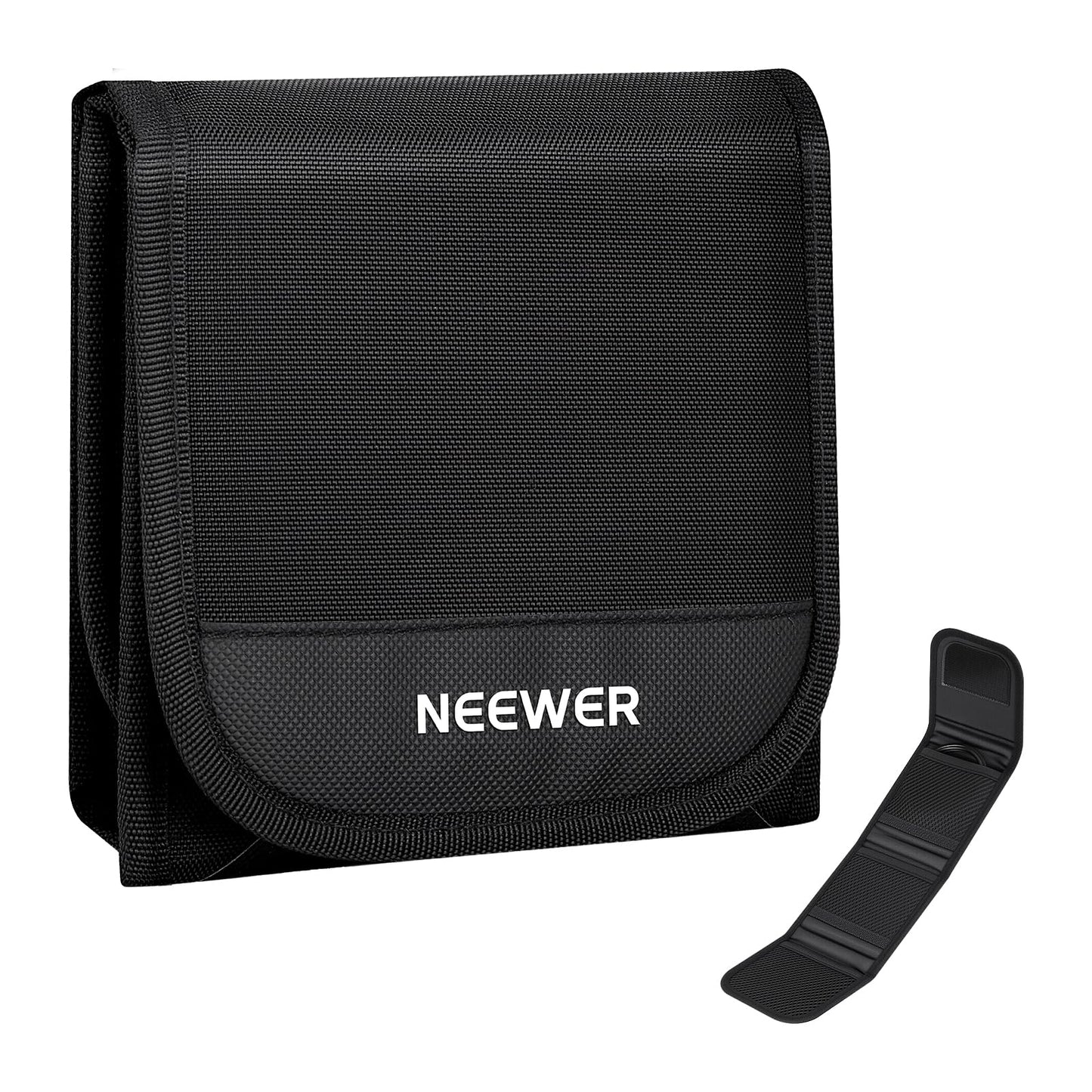 NEEWER 67mm Filter Case, Trifold Foldable Splash Resistant Protective Carry Pouch Storage Bag Accessories, Holds Up to Three 67mm Round Camera Lens