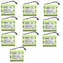 HQRP 10-Pack Cordless Phone Battery for Uniden BT-1006 BT1006 EXI916, EXI917 EXI960 EXI976 EXI8965 EXI916 EXI917 EXI960 EXI976 Replacement Extended