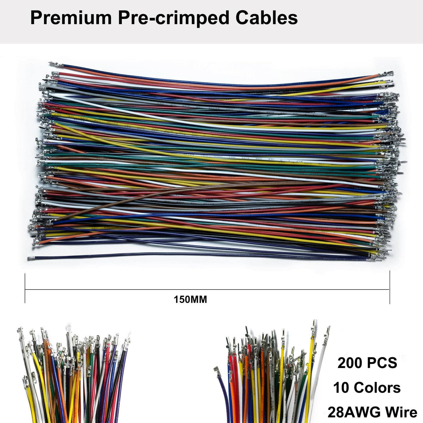 Kuosbiu JST MX 1.25MM Connector Kit,2/3/4/5/6/7/8/9/10 Pin Male and Female Micro Wire Connectors Kit with 28AWG Premium Pre-Crimped Cables