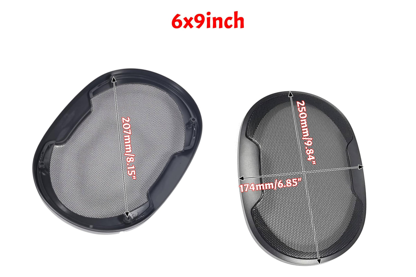 1Pair 6x9inch Speaker Grill Mesh, Auto Woofer Circle Grille Guard Protector Cover Audio Subwoofer Speaker Grille