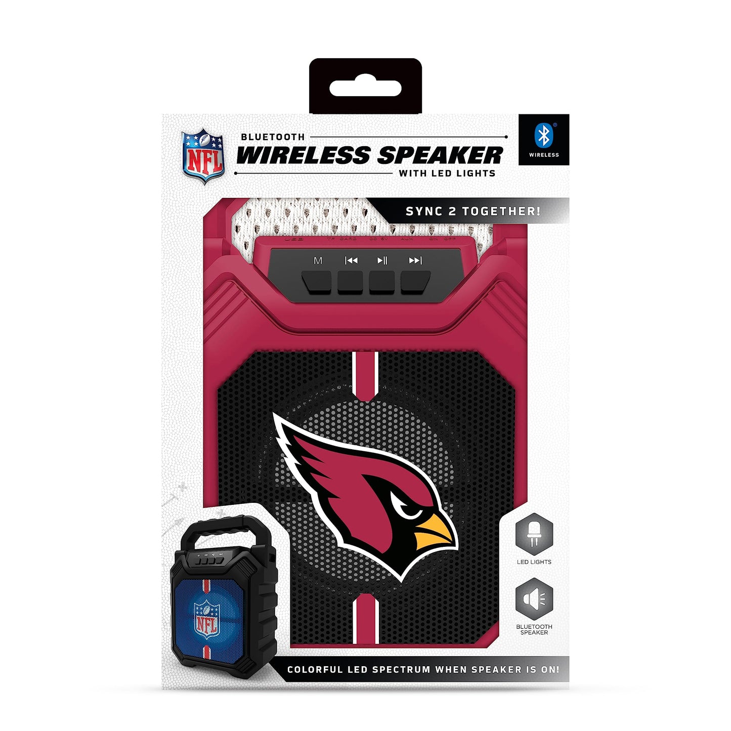 SOAR NFL XL ShockBox Wireless Bluetooth Speaker, Arizona Cardinals