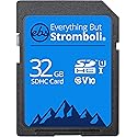 Everything But Stromboli 32GB SD Card Class 10 UHS-1 U1 Speed C10 V10 32G SDHC Memory Card for Compatible Camera, Computer, Trail Cam, Video Camcorder