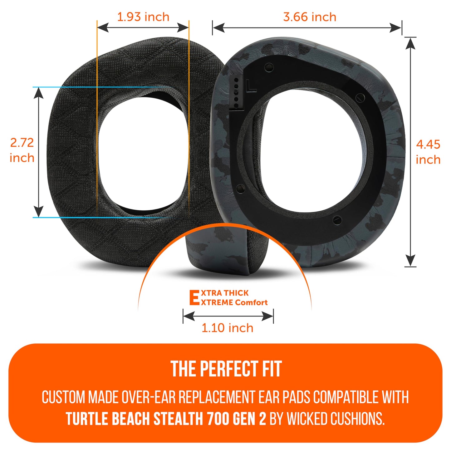 WC Freeze V2 Stealth 700 Gen 2 - Cooling Gel Earpads Compatible with Turtle Beach Stealth 700 Gen 2 by Wicked Cushions | New Freeze V2 Cooling Fabric