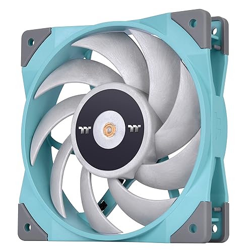 Thermaltake ToughFan 12 Turquoise High Static Pressure 2000 PWM, Metal-Reinforced Motor Hub, Gen.2 Hydraulic Bearing 120mm Case/Radiator Fan
