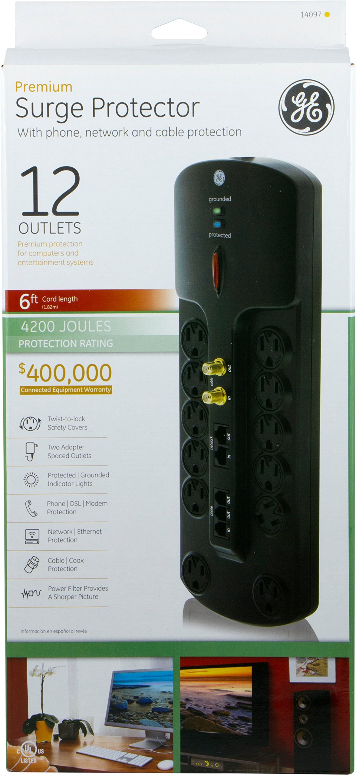 GE 14097 12-Outlet Surge Protector