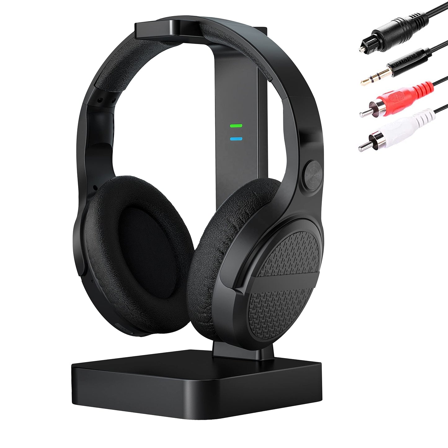 ANSTEN Wireless Headphones for TV Watching with Digital Optical RCA 2.4 GHz RF Transmitter Charging Dock, Over Ear Headset with 3 Audio Modes, 197 FT…