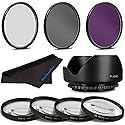 58MM Professional Macro & Lighting Filter Kit for Canon EF 85mm f/1.8 USM, 58 mm CPL + UV + FLD + 4 Piece Close Up Kit & 58 mm Lens Hood, 58mm Filter