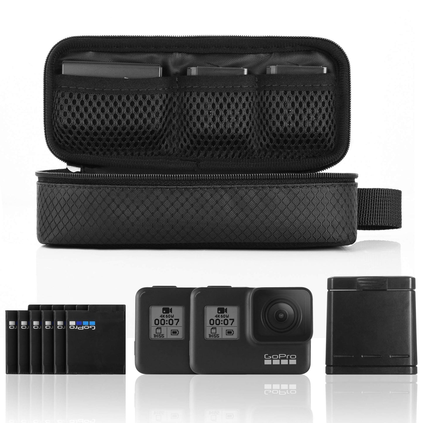 TXEsign DSLR Camera Battery Storage Bag, Battery Holder Case for GoPro Hero 10 9 8 7 6 5 4
