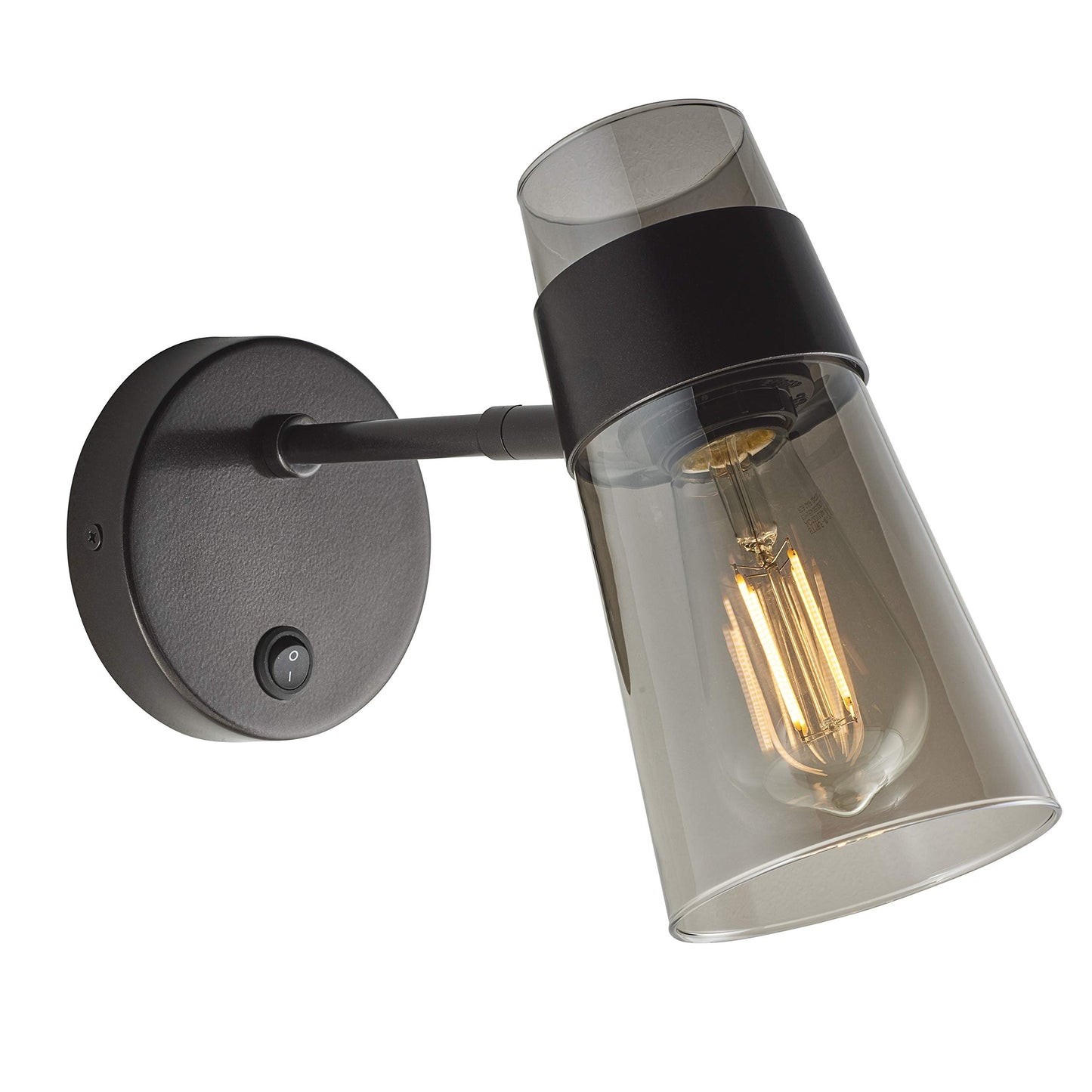 Linea di Liara Ibiza Dark Bronze Wall Sconce Wall Lighting Fixture Swivel Wall Mounted Lamp with On and Off Switch Bedside Wall Lamp for Bedroom Wall