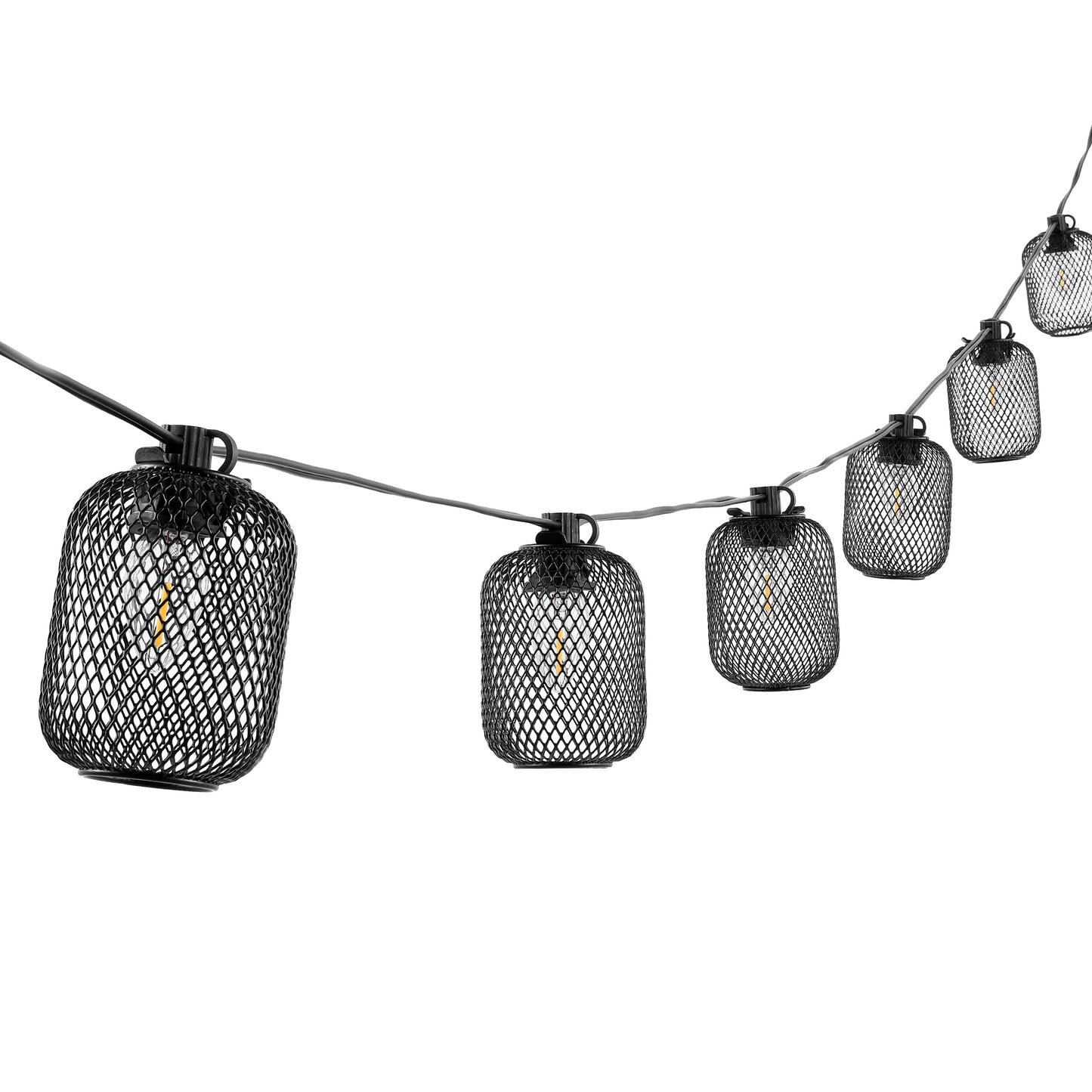 SAFAVIEH Lighting Collection Jepsen Black 10-Foot LED Outdoor String Lights
