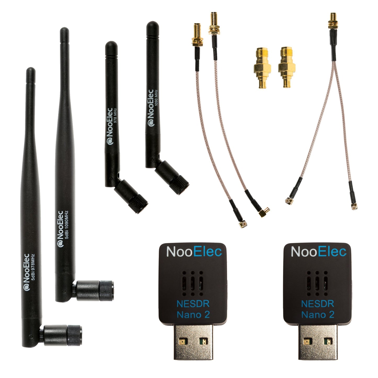 Nooelec Dual-Band NESDR Nano 2 ADS-B (978MHz UAT & 1090MHz 1090ES) Bundle for Stratux™, Avare, Foreflight, FlightAware & Other ADS-B Software