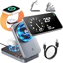 3 in 1 Charging Station, Magsafe Qi2 Wireless Charger Stand, Foldable Wireless Charging Station Compatible with Your Apple iPhone 16/15/14/13/12
