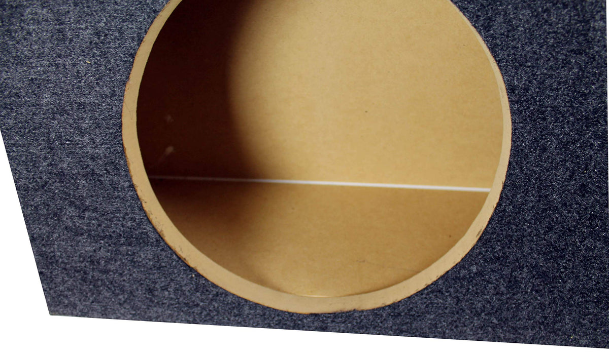 Q Power 2 Hole 12 Inch Subwoofer Enclosure for GMC & Chevy Single Cab Truck, Slim Sealed Behind Seat Subwoofer Box for Vehicle Sound System