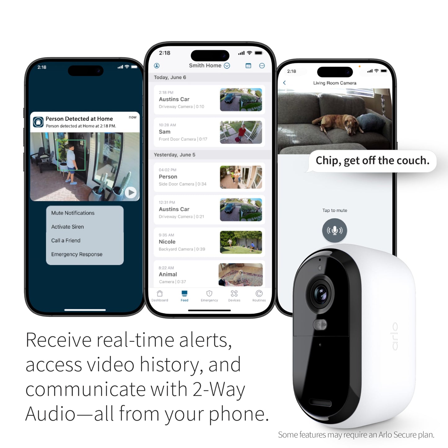 Arlo Essential Security Cameras Wireless Outdoor 1080p HD (2nd Gen, 2023 Release) - Battery Power, Person Recognition, Package Detection, Animated