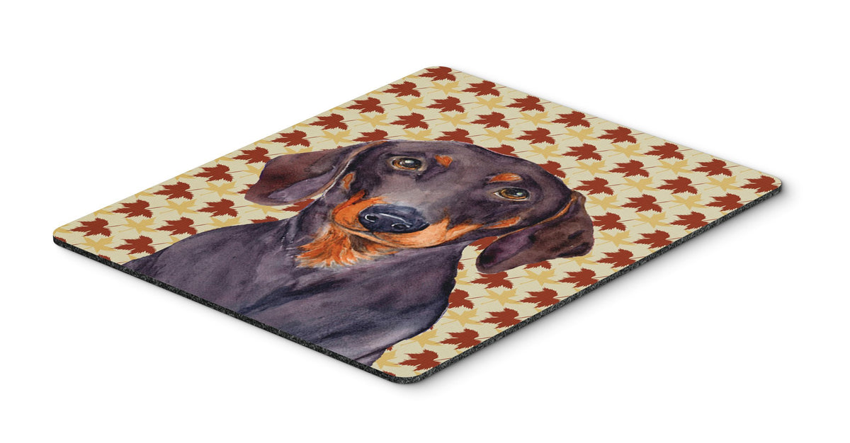 Caroline's Treasures LH9088MP Dachshund Fall Leaves Portrait Mouse Pad, Hot Pad or Trivet for Home Office Gaming Working Computers Laptop Mouse