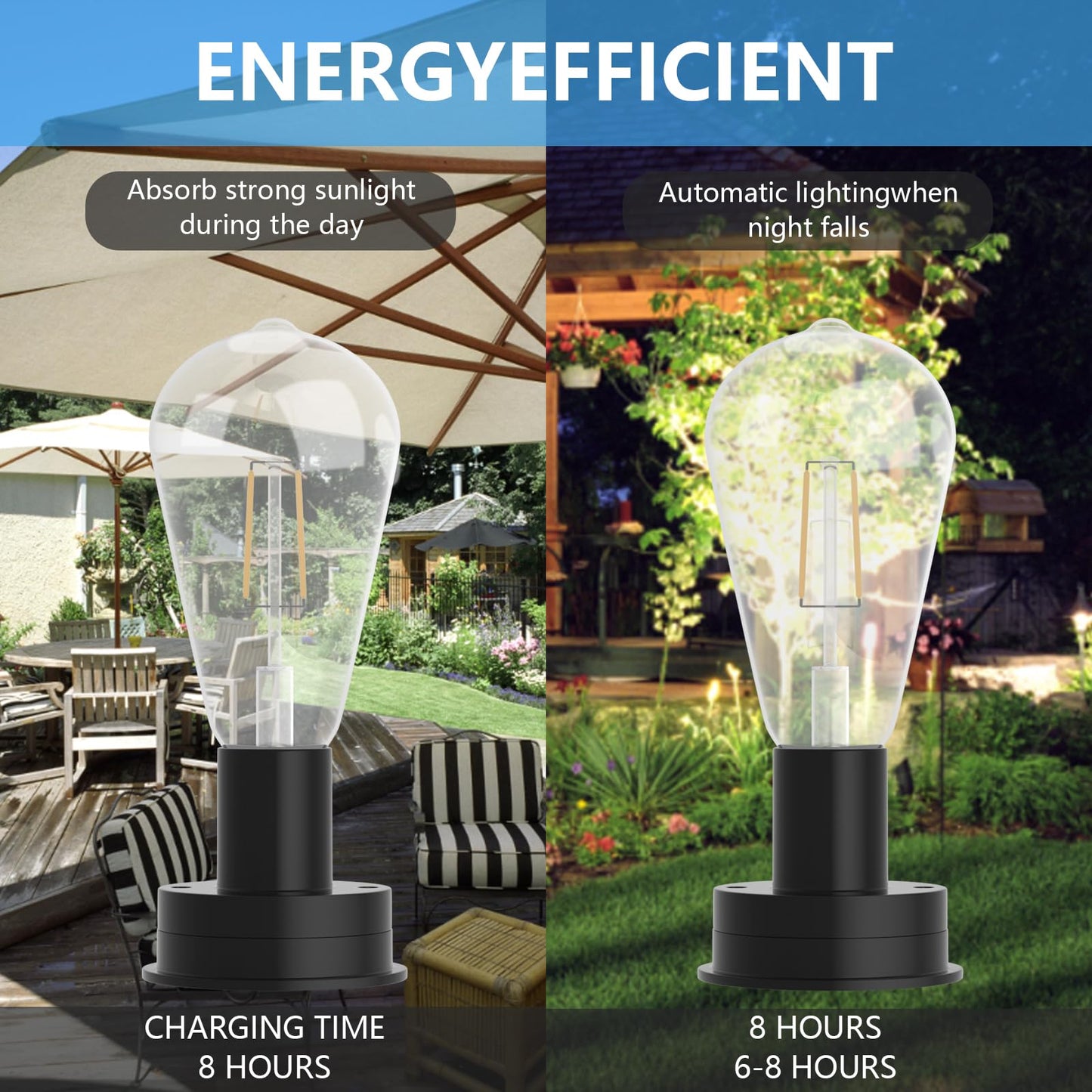 AQEENURA Replacement Solar Light Parts,Waterproof Solar Lanterns Replacement Accessories for Lanterns Outdoor (8.5CM/3.35 INCH with Bulb 1PCS)