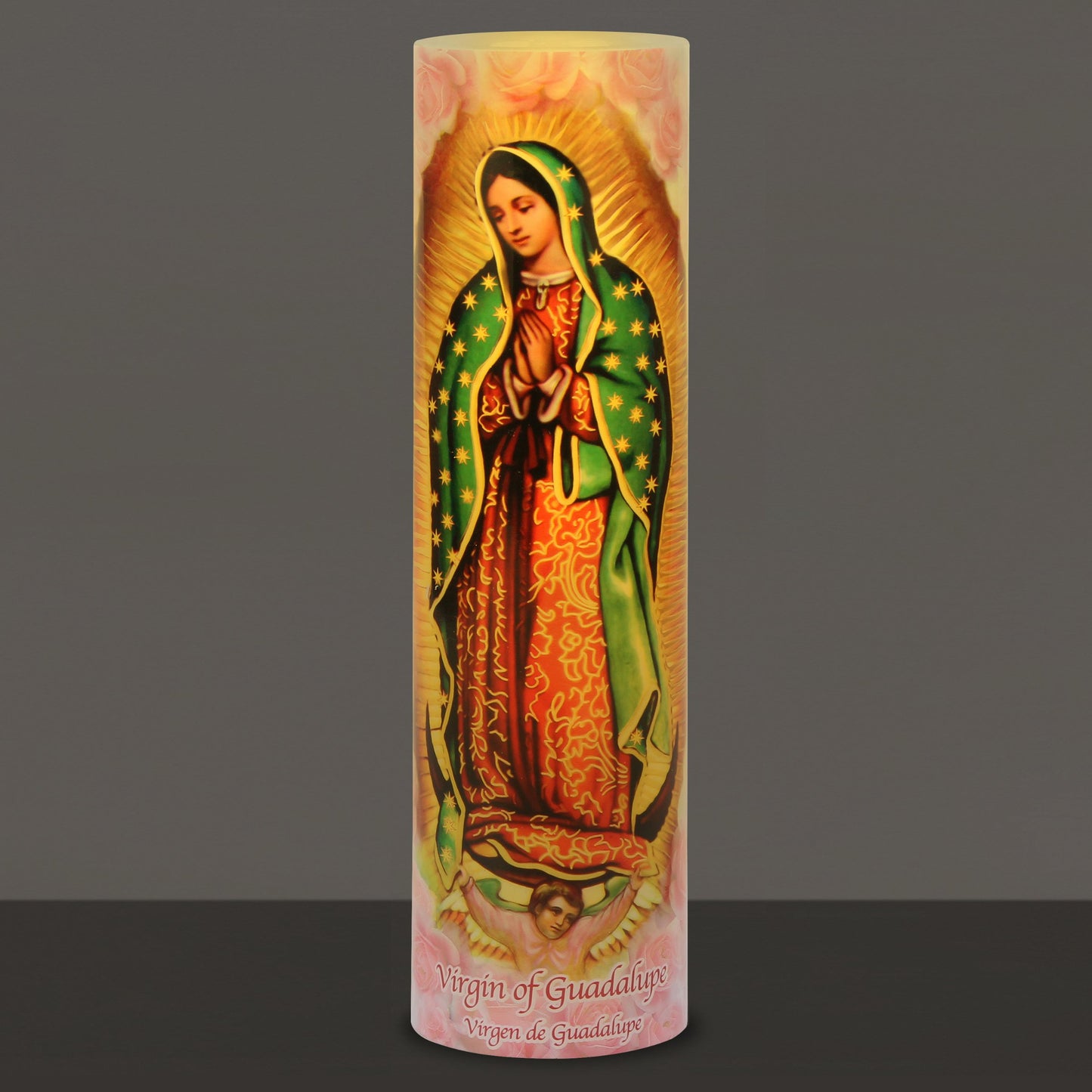 THE SAINTS COLLECTION Our Lady of Guadalupe, LED Flameless Devotional Prayer Candle