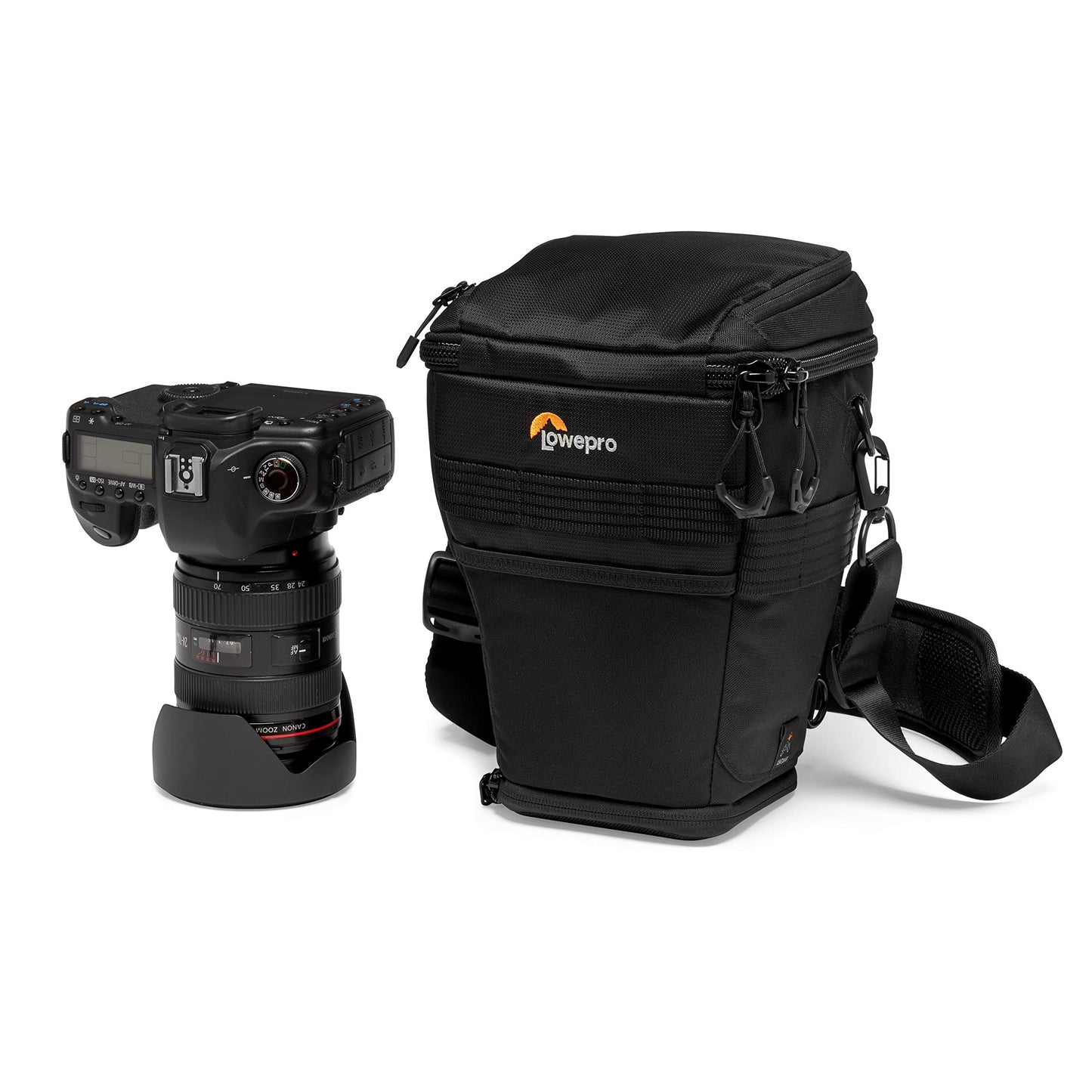 Lowepro ProTactic TLZ 70 AW DSLR toploader - Expand to Hold up to 24-70mm f/2.8 and Lens Hood with Portrait Grip - Camera Gear to Personal belongings