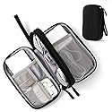Tildaks Travel Electronic Organizer Pouch Bag, 3 Compartments Portable Electronic Phone Accessories Storage Multifunctional Case for Cable, Cord