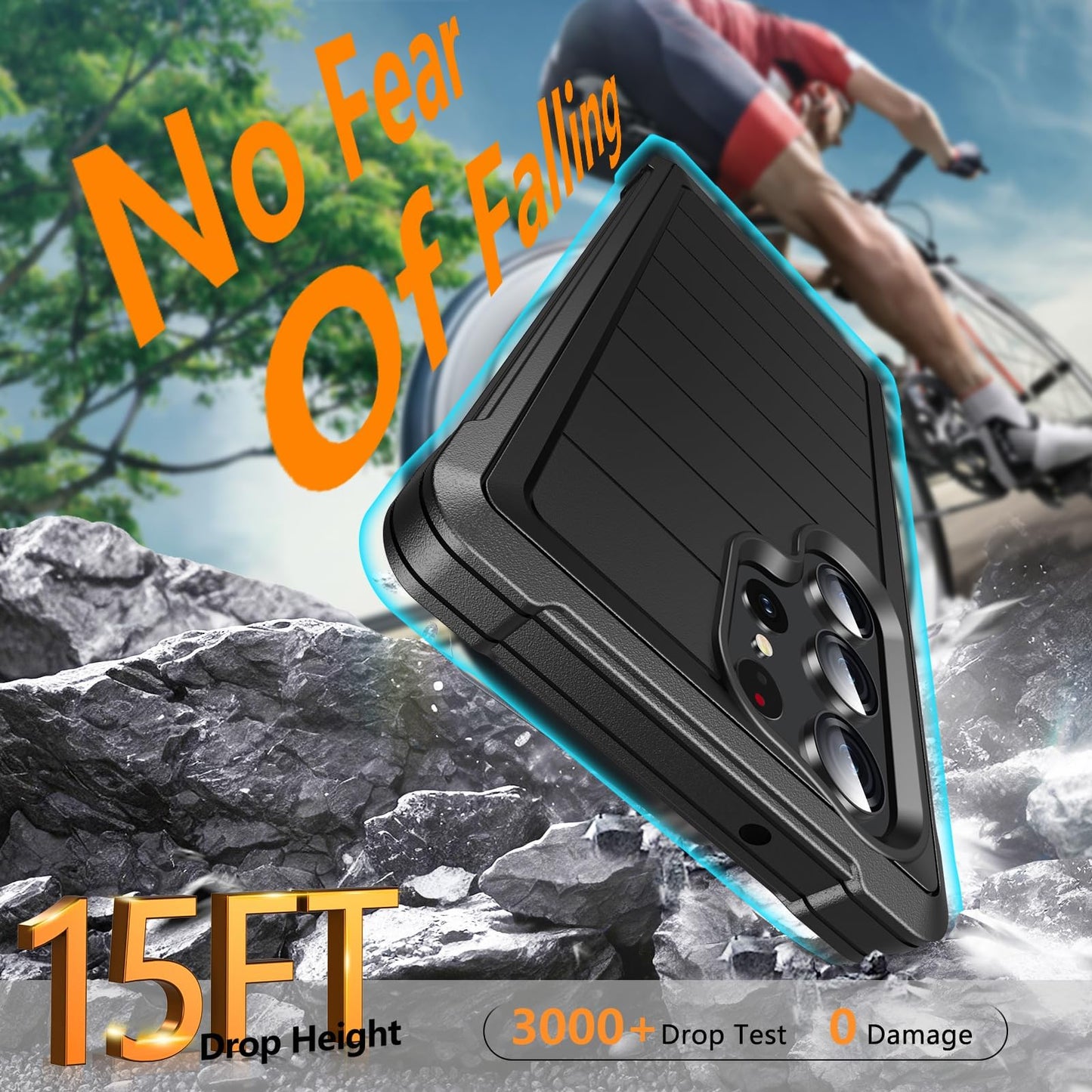 Hensinple Case for Samsung Galaxy S21 Fe 5g 6.4 inch?Without Screen Protector?, Galaxy S21 fe Case Heavy Duty Defender Shockproof Dustproof Rugged