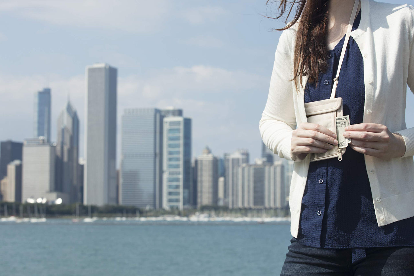 Travelon: Undergarment Neck Pouch - Gray