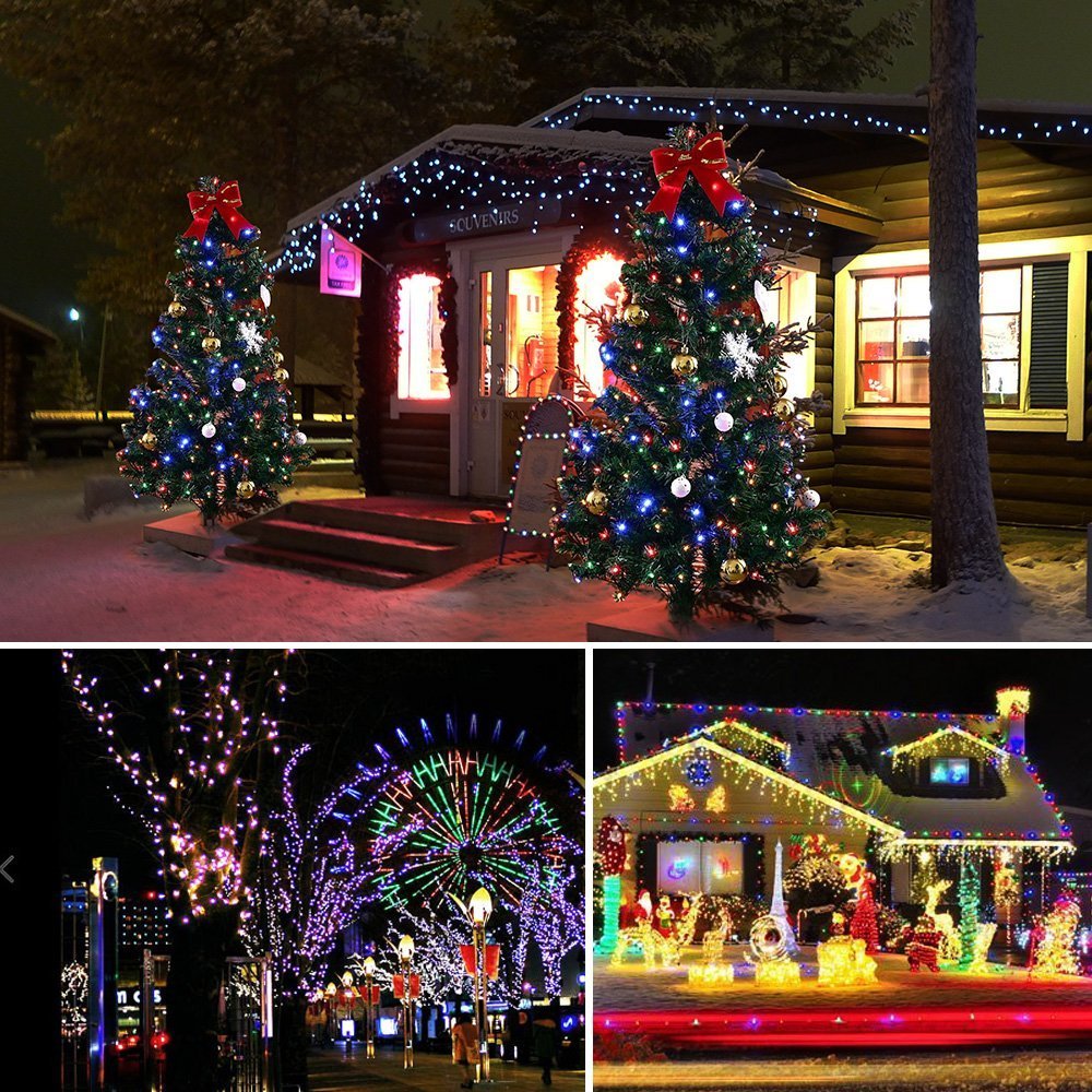 FULLBELL Christmas Lights, Fairy Lights Outdoor 66Ft 200 LED with Memory Modes Controller, Plug in Easter Decor Lights for Bedroom Party Wedding