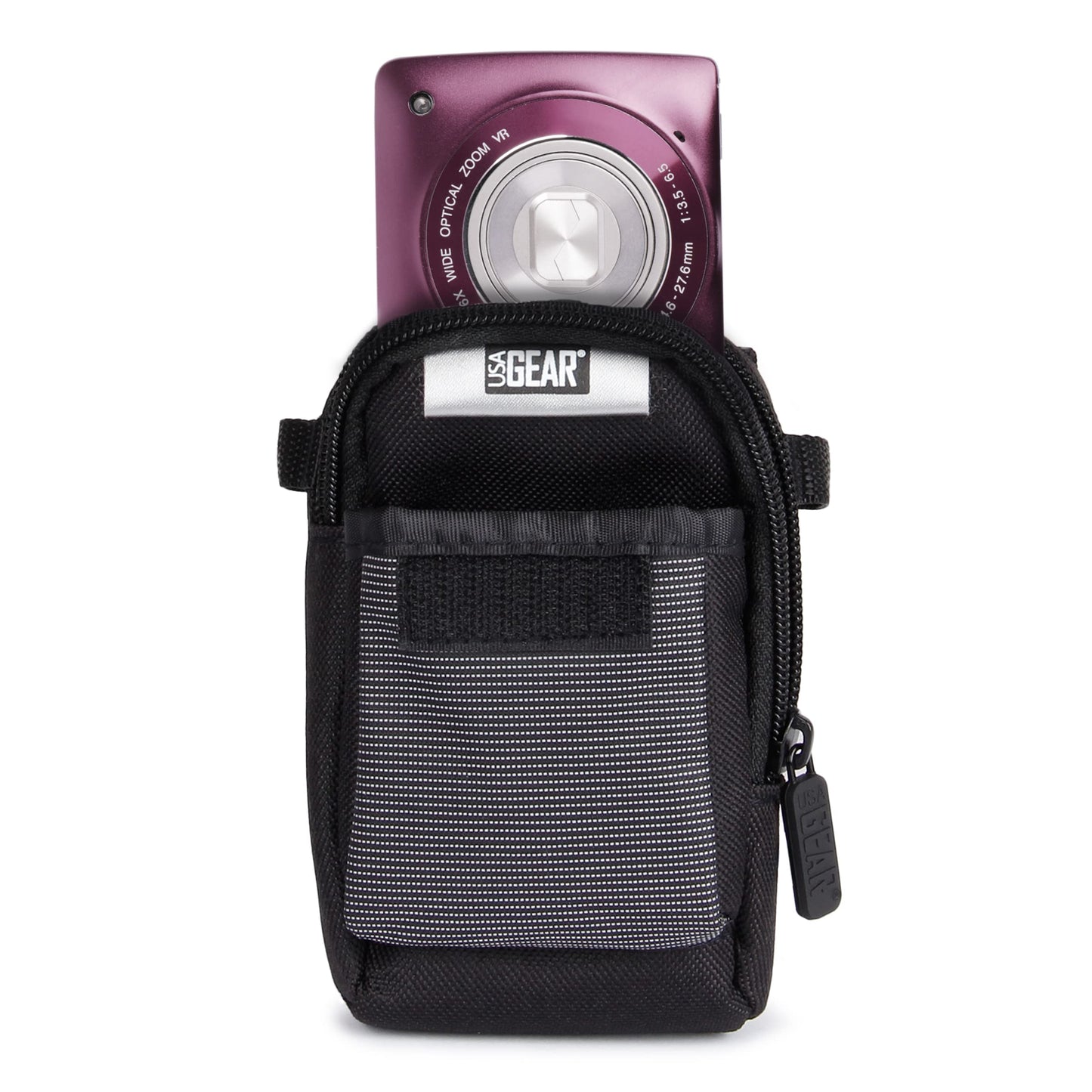 USA Gear Point Shoot Camera Case Compatible with Nikon Coolpix, Canon Powershot Elph 180, Canon G7 X Mark iii, and more - Small Digital Camera Case