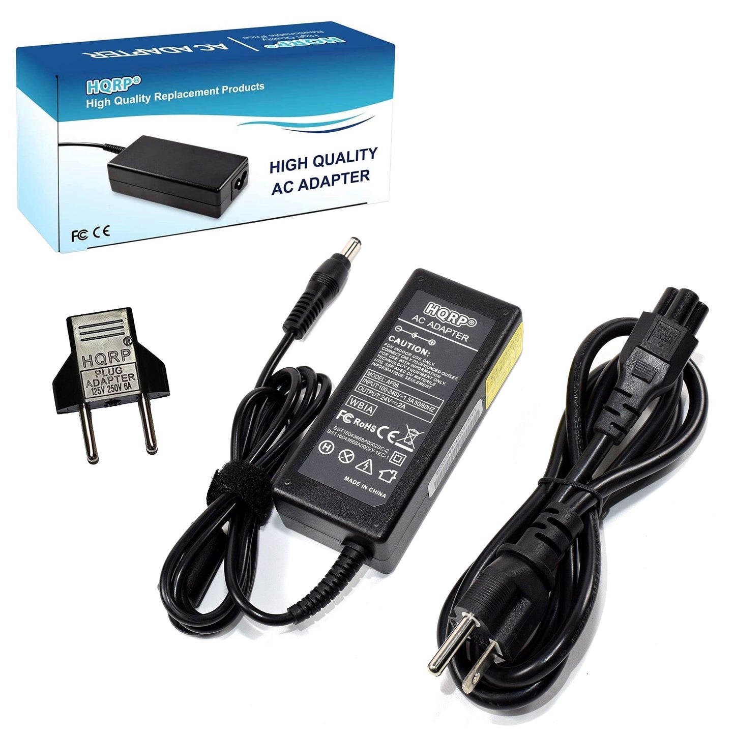 HQRP 24V AC Adapter Compatible with TL04-240125D Silhouette Cameo, Silhouette Portrait Electronic Cutting Tool Replacement Power Supply PSU Cord…