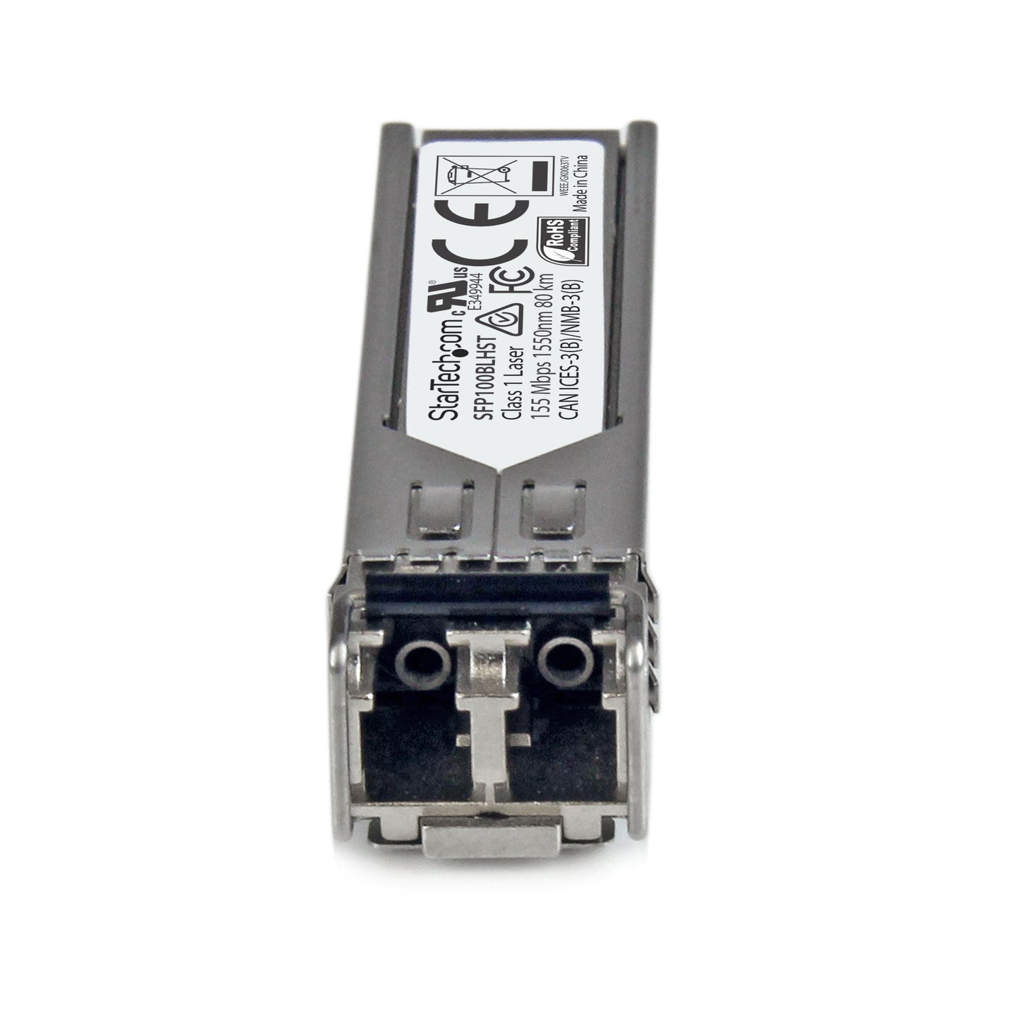StarTech.com MSA Uncoded Compatible SFP Module - 100BASE-LH - 100MbE Single Mode Fiber (SMF) Optic Transceiver - 100Mb Ethernet SFP - LC 80km - 1550nm