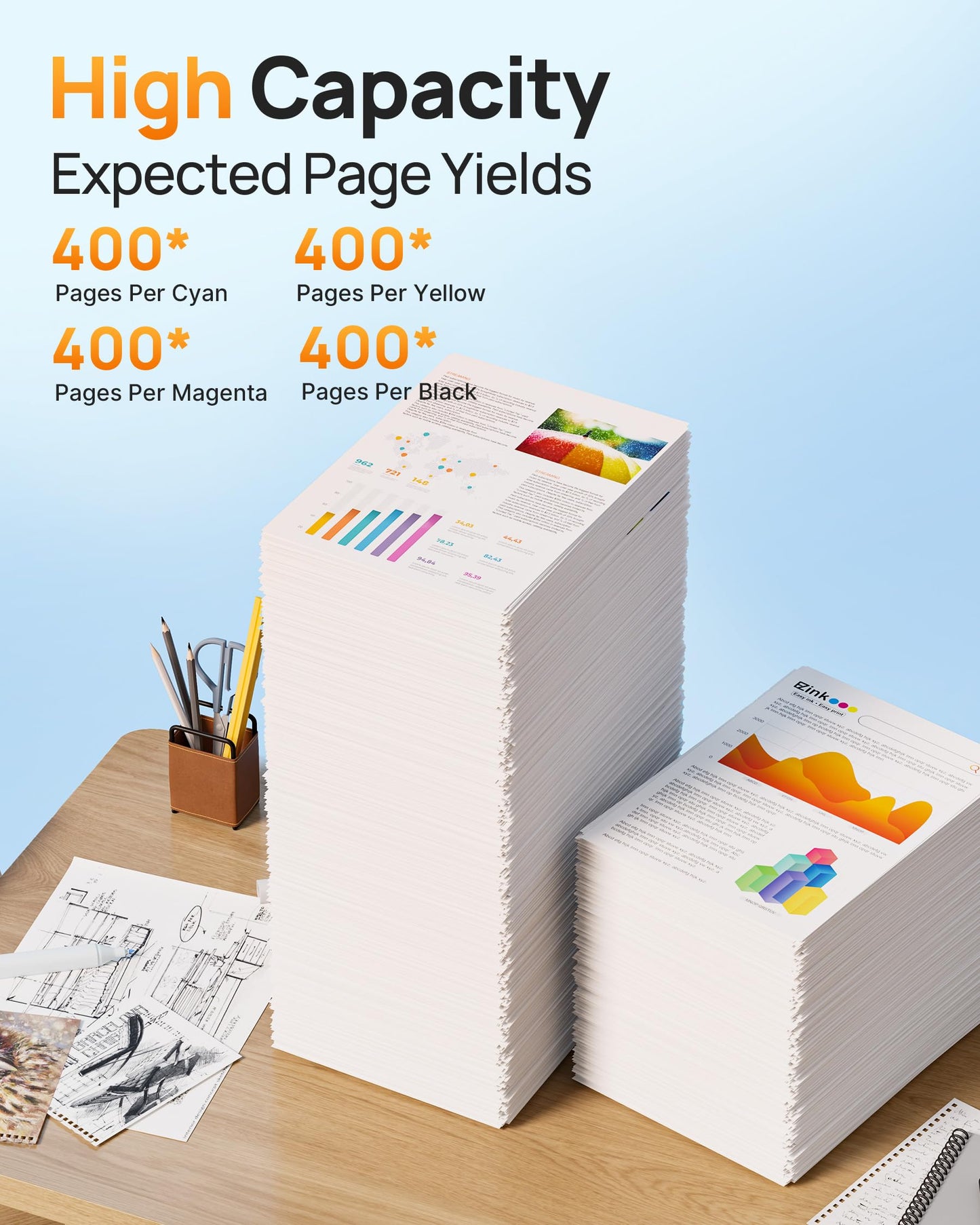 LC3013 Ink Cartridges bk/c/m/y Compatible for Brother LC3013 Ink Cartridges