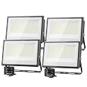 Olafus 130W Flood Lights Outdoor, 13000lm LED Work Light Plug in, 6500K Daylight White Led Flood Light Outdoor, IP66 Waterproof Security Lights