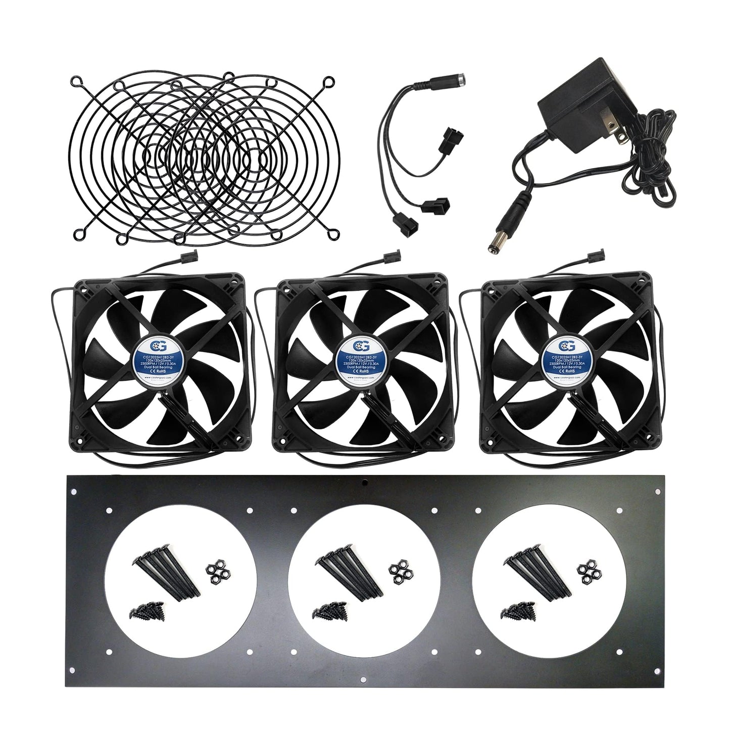 Coolerguys 3U Rackmount Cooling Kit (High Speed) - 19" Length - Server Rack Compatible