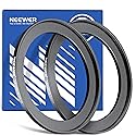 NEEWER 58-67mm Step Up Ring Adapter (2 Pack) with Cleaning Cloth, Ultra Slim Aluminum Alloy Lens Filter Adapter Ring for 58mm Camera Lens to Use 67mm