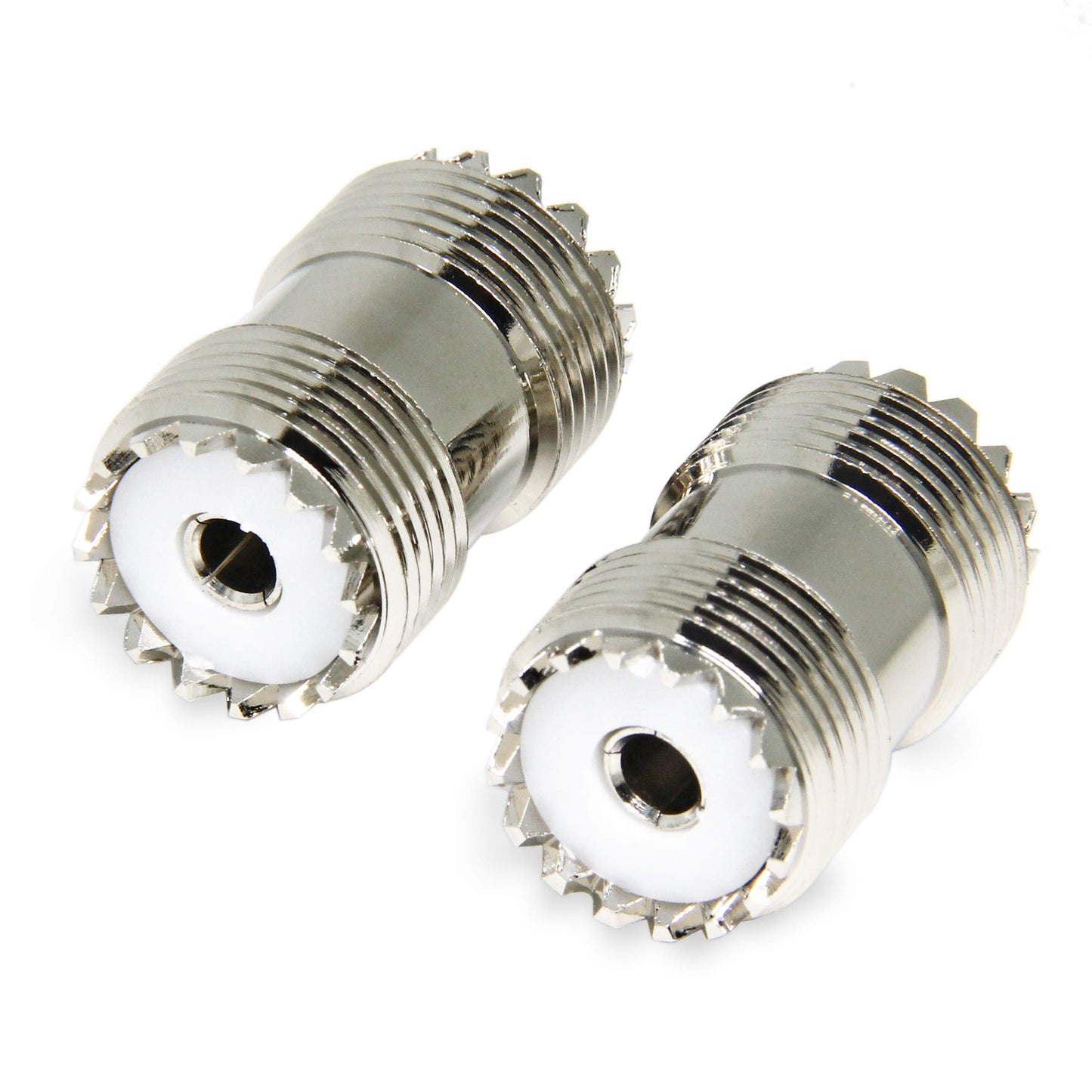 RFAdapter PL259 Barrel Connector, 5 Pack UHF Female to Female Coax Coaxial Adapter Coupler for CB Ham Radio Antenna, SWR Meter Cable Extention