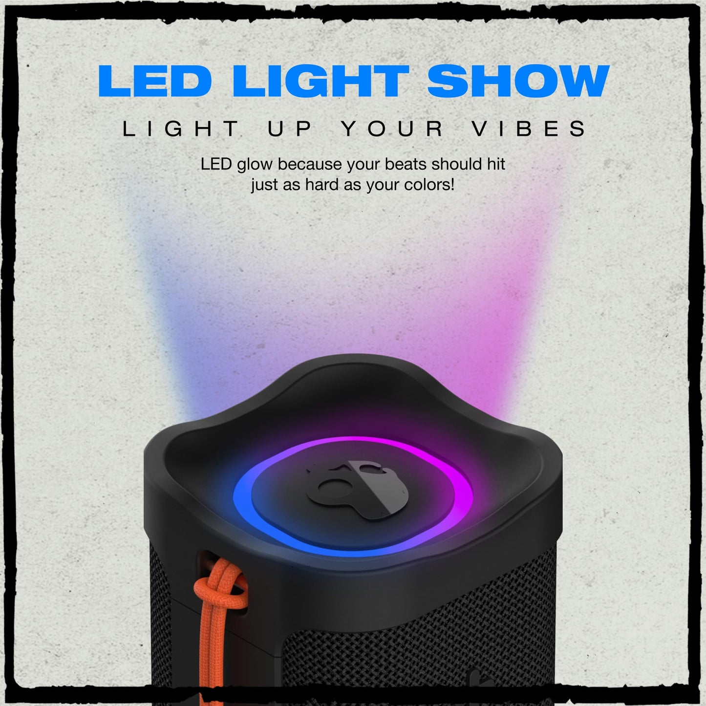 Lifeworks Skullcandy Terrain XL 2 Wireless Bluetooth Speaker, IPX7 Water Resistant, 18H Battery, Multi-Link, LED Light Show, Lightweight & Portable