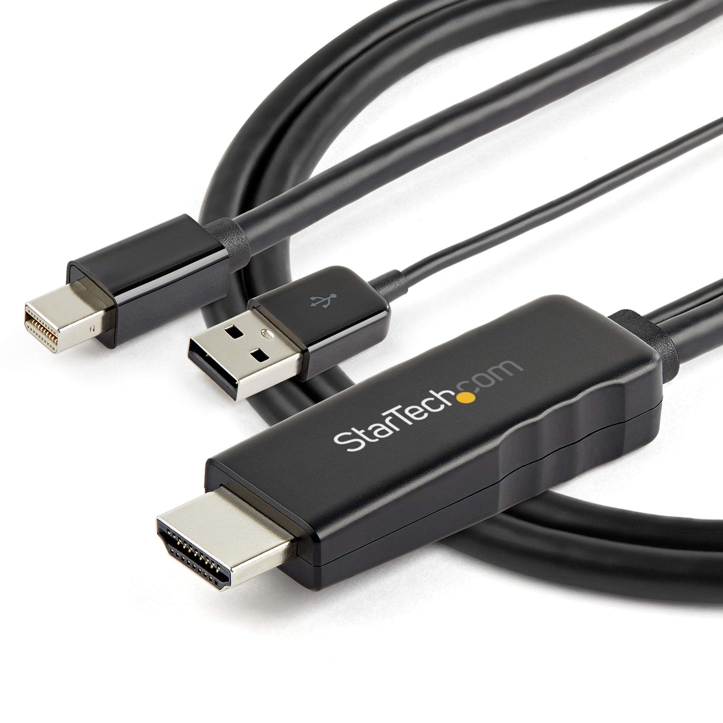 StarTech.com 6ft (2m) HDMI to Mini DisplayPort Cable 4K 30Hz - Active HDMI to mDP Adapter Converter Cable with Audio - USB Powered - Mac & Windows