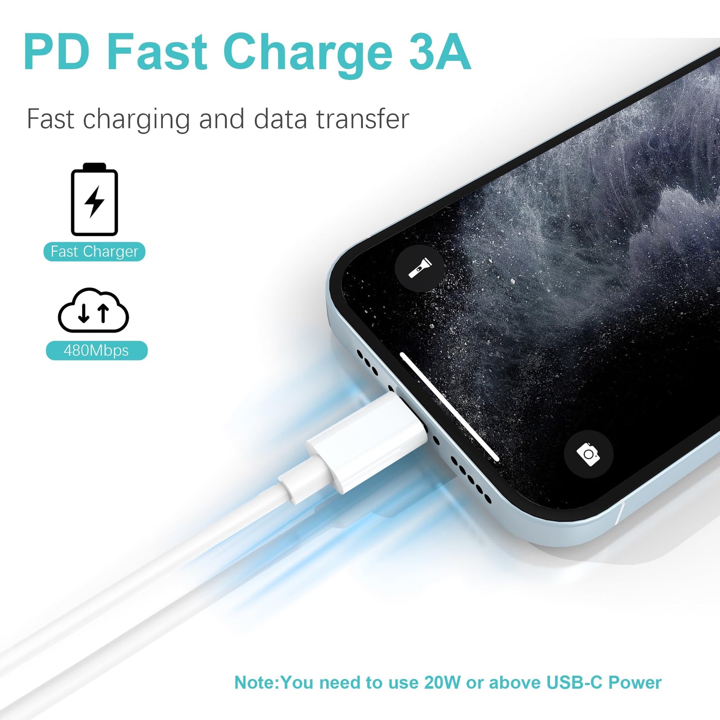 DCNETWORK USB C to Lightning Cable,3.3FT iPhone Charger Fast Charging iPhone Charger Cord Compatible with iPhone 14 13 12 11 Pro Max XR XS X 8 7 Plus…