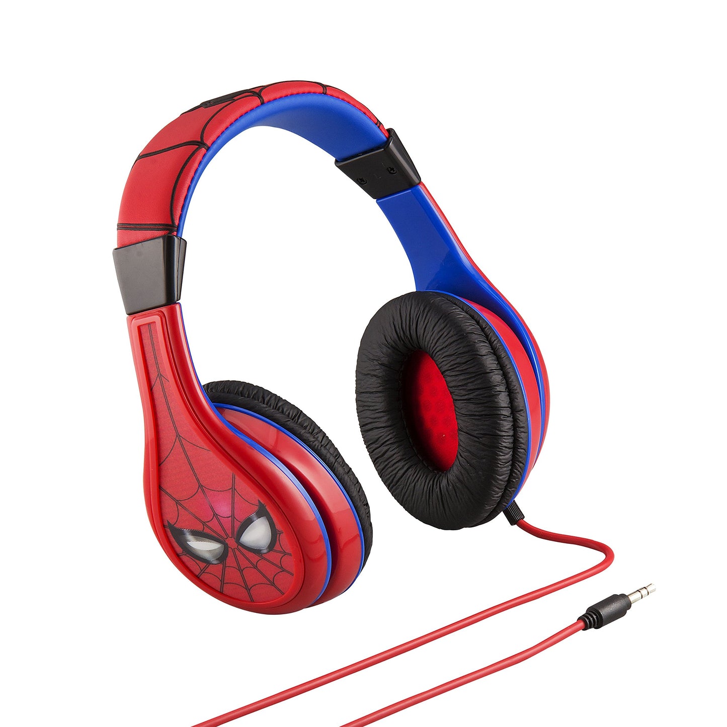 eKids Spiderman Kids Headphones, Adjustable Headband, Stereo Sound, 3.5Mm Jack, Wired, Tangle-Free, Volume Control, Childrens Headphones Over Ear…