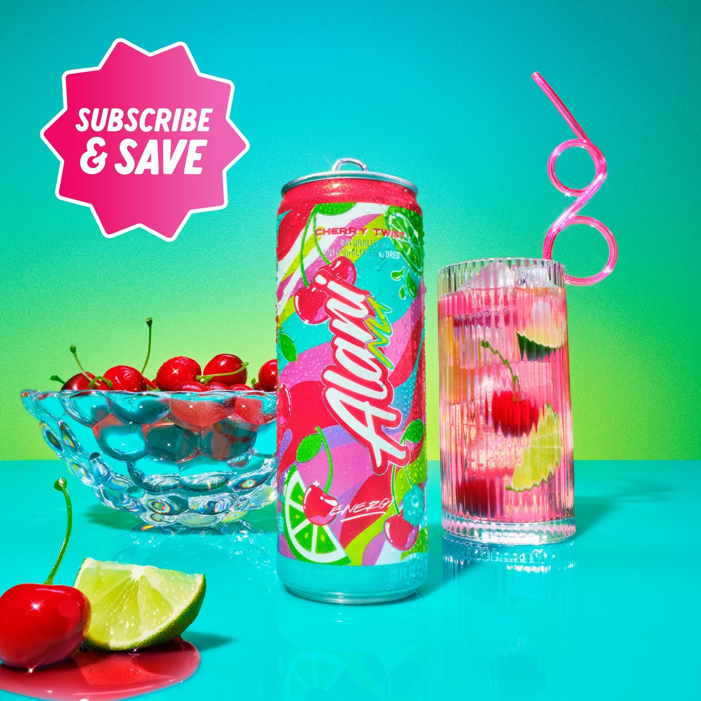 Alani Nu CHERRY TWIST Sugar Free, Low Calorie Energy Drinks, 200mg Caffeine, Biotin B Vitamins, Zero Sugar, 15 Calories, 12 Fl Oz Cans, 12 Pack