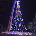 Christmas Decoration Lights, Outdoor Christmas String Lights 320 LED 11.5 Ft Waterfall Tree Light with Big Star Topper 8 Light Modes for Xmas New Year