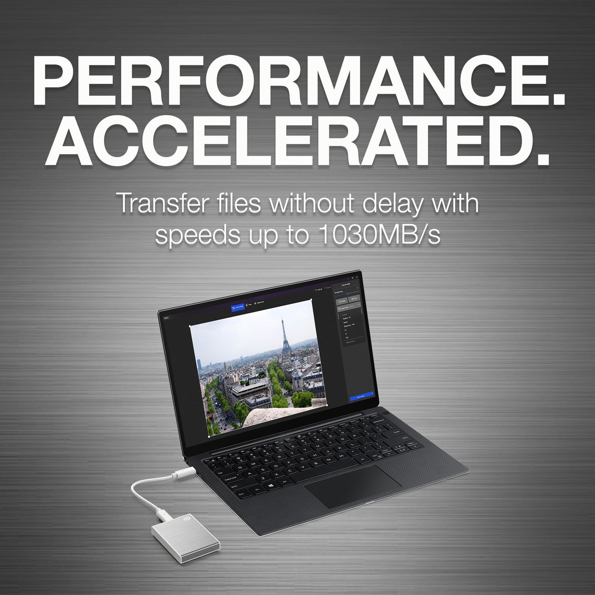 Seagate One Touch SSD 1TB External SSD Portable - Silver, speeds up to 1030MB/s, 6mo Mylio Photo+ subscription, 6mo Dropbox Backup Plan and Rescue