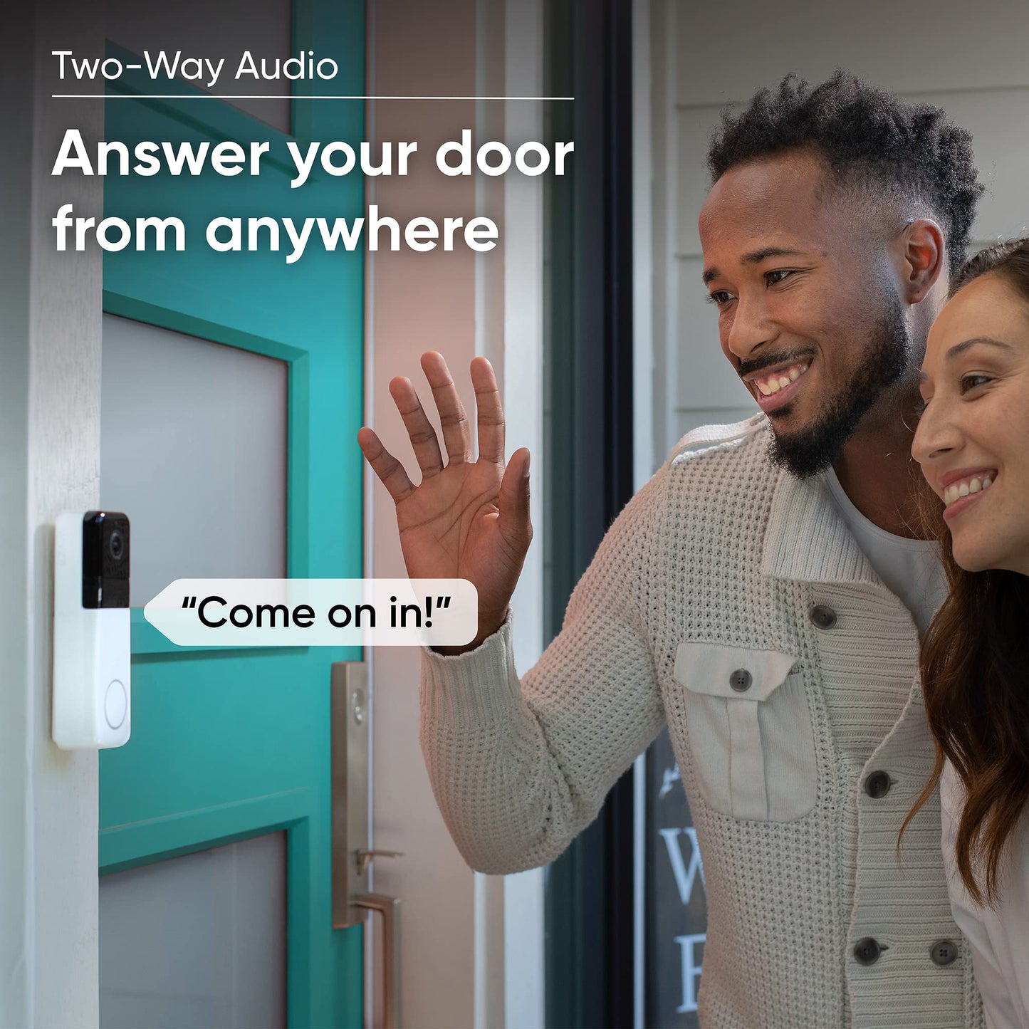 Wyze Wireless Video Doorbell Pro (Chime Included), 1440 HD Video, 1:1 Aspect Ratio: 1:1 Head-to-Toe View, 2-Way Audio, Night Vision (Renewed)