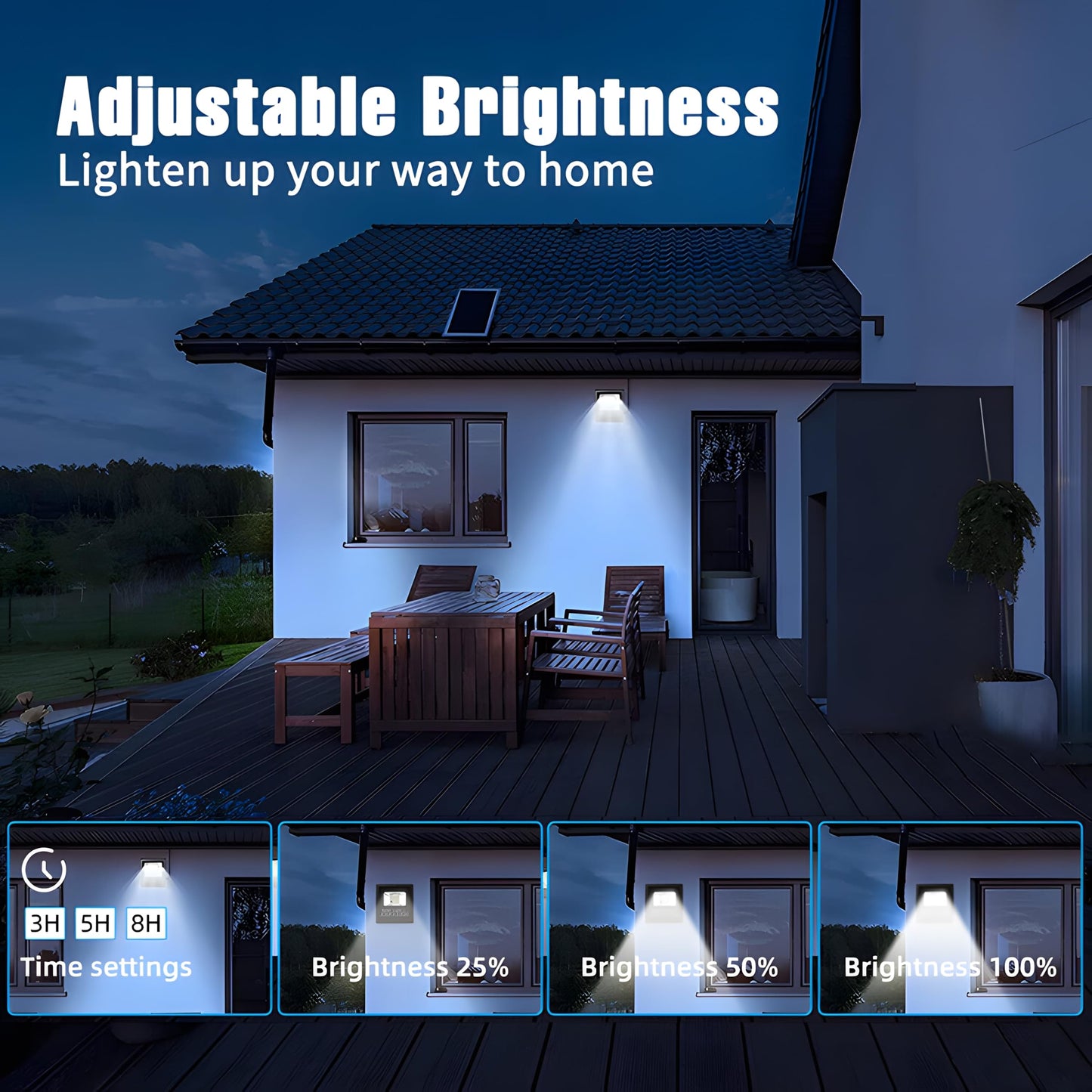 DuBom 30W to 800W 6000K Solar Flood Light Outdoor Remote, IP67 Waterproof Solar Power Security Light Auto On/Off, Dusk to Dawn for Yard, Gazebo, Shed